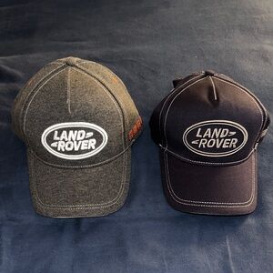 Land Rover Gray and Black Caps